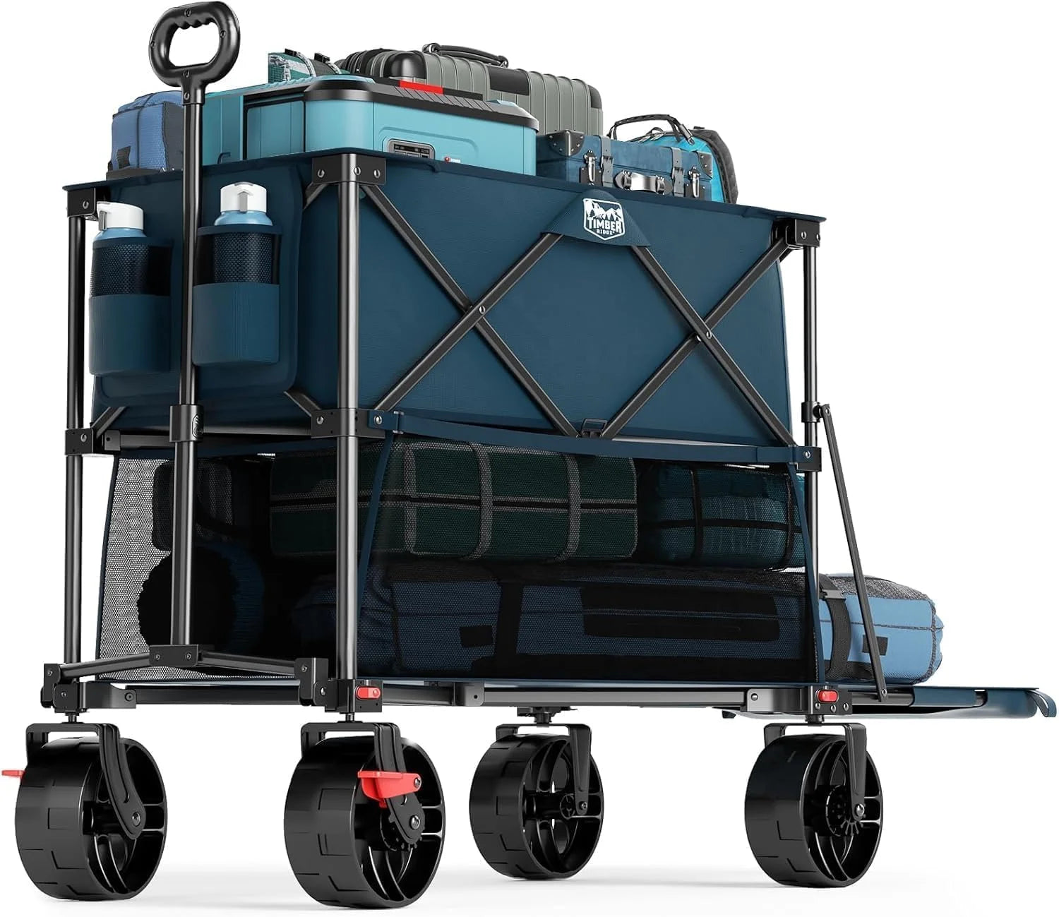 New Arrivals TIMBER RIDGE 400L Folding Double Decker Wagon with Brakes, 54 Extra Long - Image 7