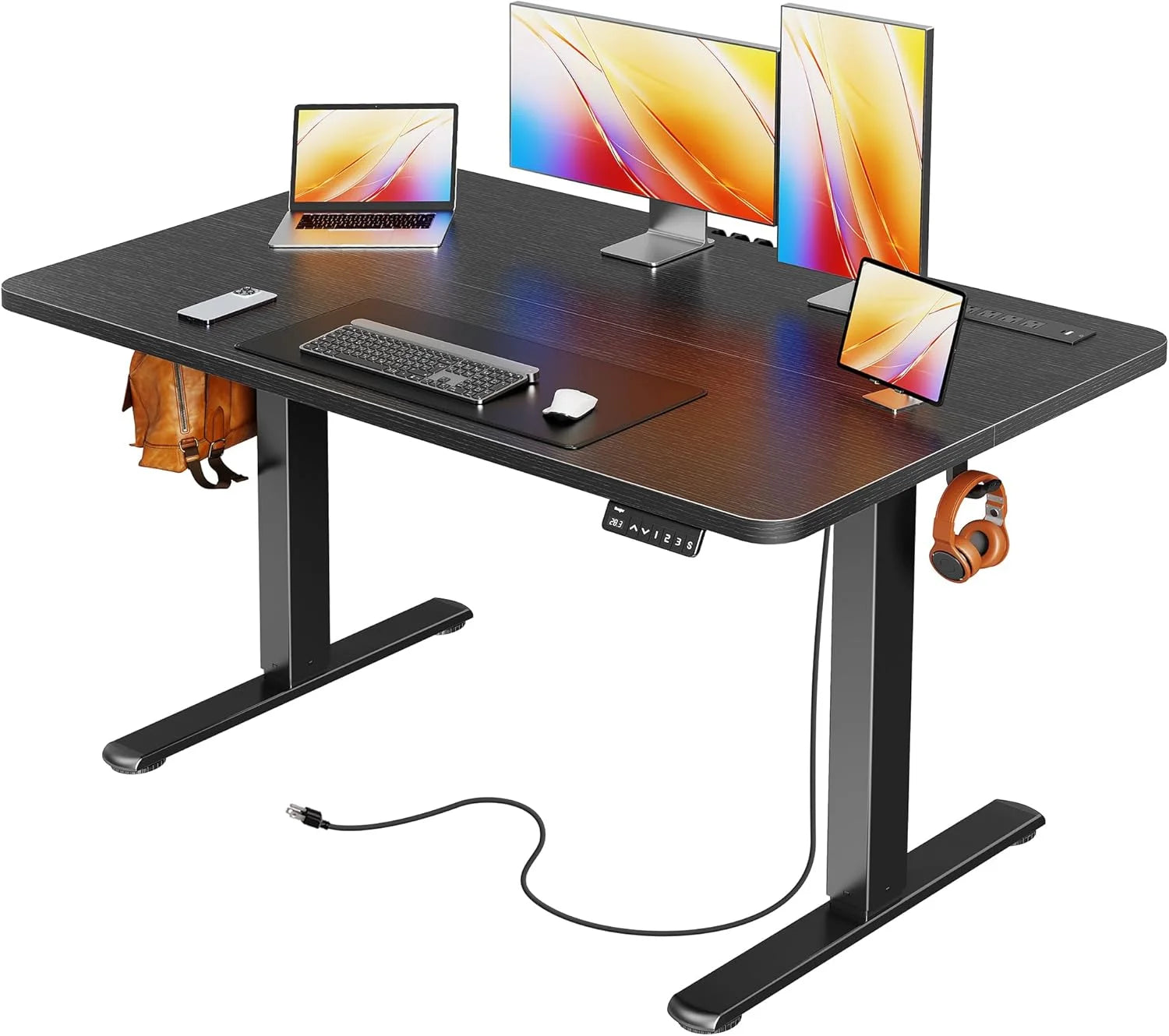 New Arrivals Electric Standing Desk with Power Outlets and USB-C Port, 47 X 24 Inch Height Adjustable Desk - Image 14