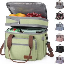 Alternative view of New Arrivals 23L Insulated Lunch Box, Expandable Double Deck Cooler Bag