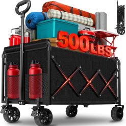 Alternative view of Collapsible Wagons Carts Foldable, 500LBS Heavy Duty Wagon Cart Foldable