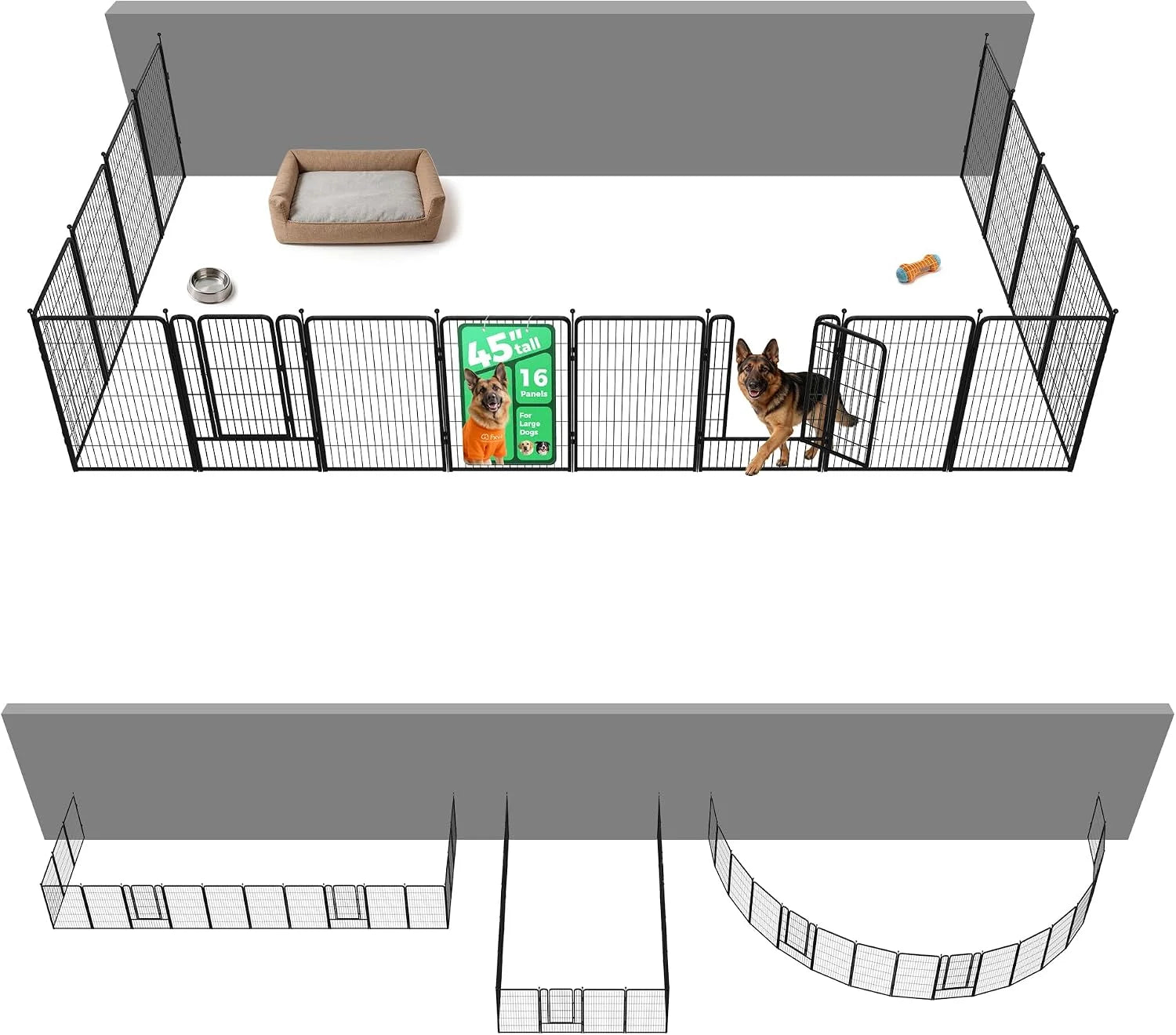 New Arrivals Rollick Dog Playpen, Indoor, 24 H, 8 Panels - Image 18