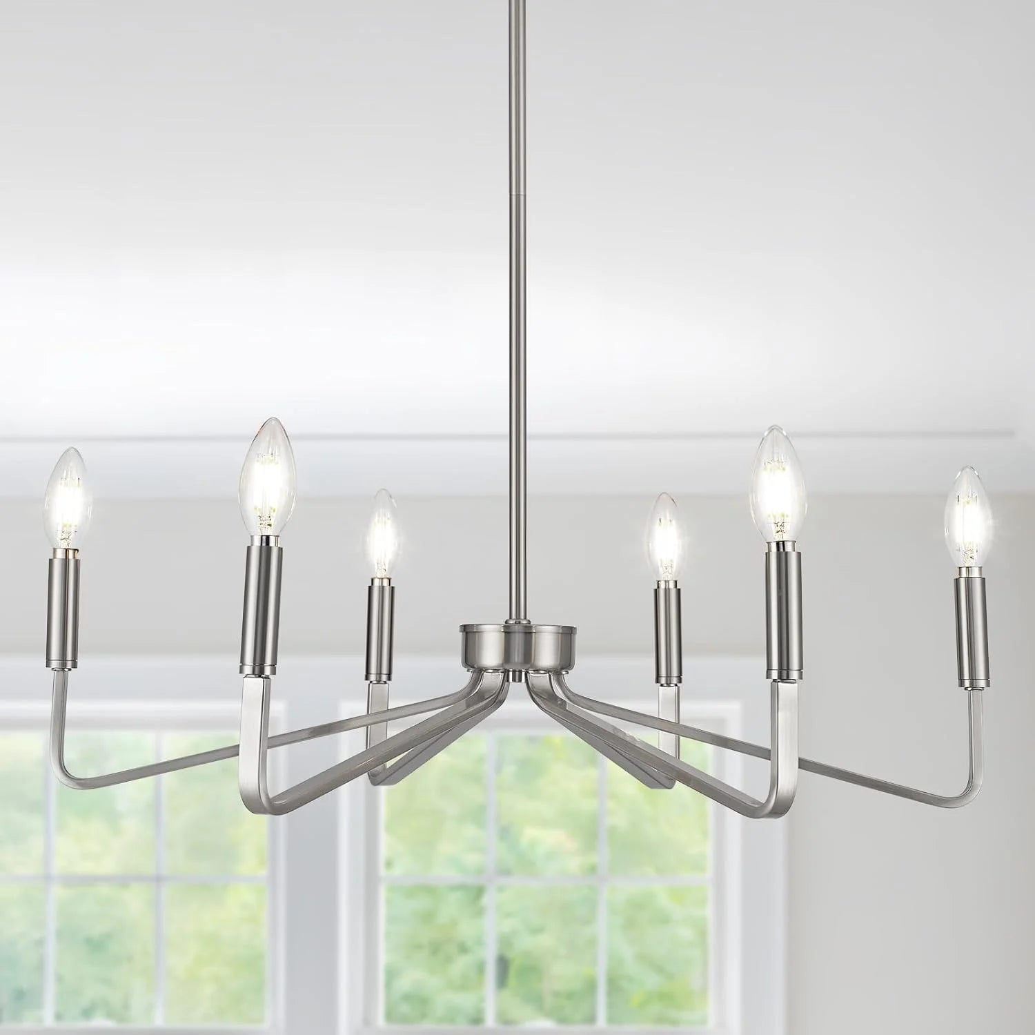 ACANER 6-Light Brushed Gold Farmhouse Chandelier for Dining Room bifanuoyard - Image 7