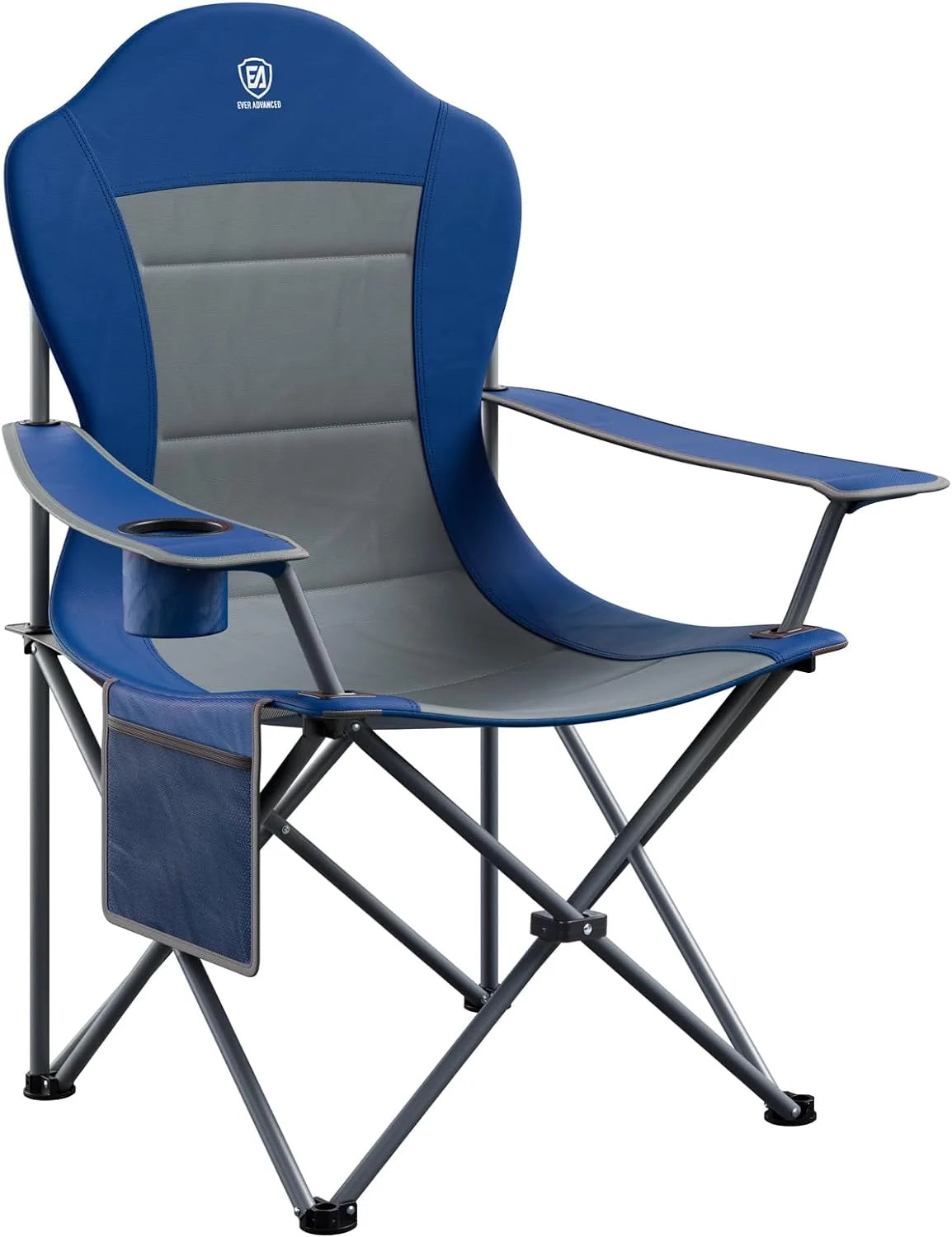 EVER ADVANCED Folding Camping Chair with High Back Padded 2 Pack Oversized Portable Lawn Chairs Lightweight Sturdy Steel bifanuoyard