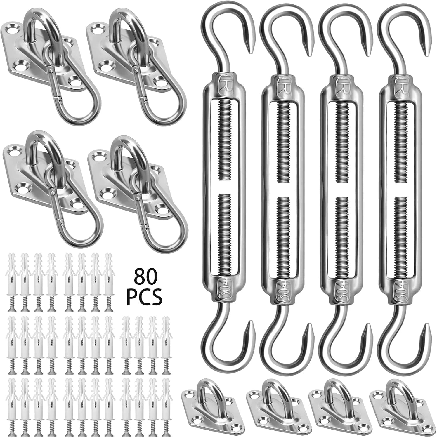 New Arrivals Shade Sail Hardware Kit 6 Inch for Rectangle & Triangle Shade Sail Install - Image 6