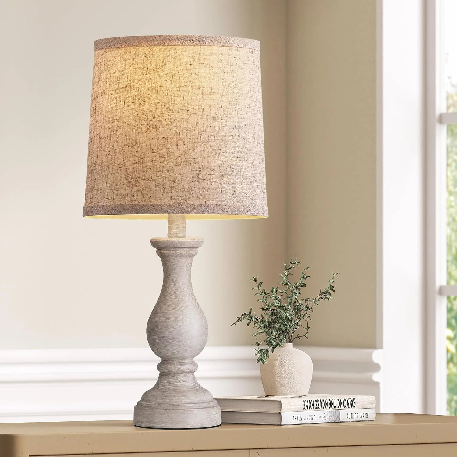 New Arrivals Farmhouse Table Lamps Set of 2, Rustic Lamp for Bedroom Living Room - Image 4