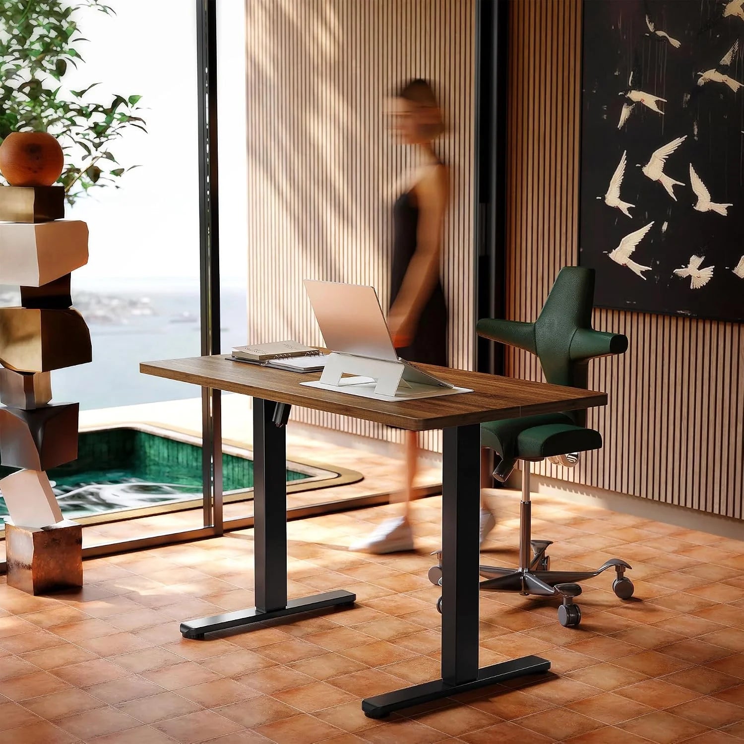 HUANUO 32 Small Electric Standing Desk Adjustable Height, 4 Memory Height Settings bifanuoyard - Image 4