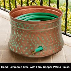 Alternative view of New Arrivals Garden 1917-G Hose Pot, Hammered, Patina