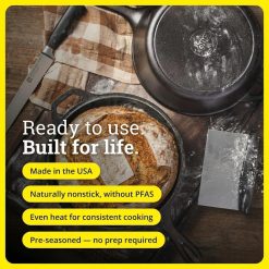 Alternative view of Cast Iron Combo Cooker, PFAS-Free 2-in-1 3.2 Quart Deep Pot and 10.25 Inch Skillet Set