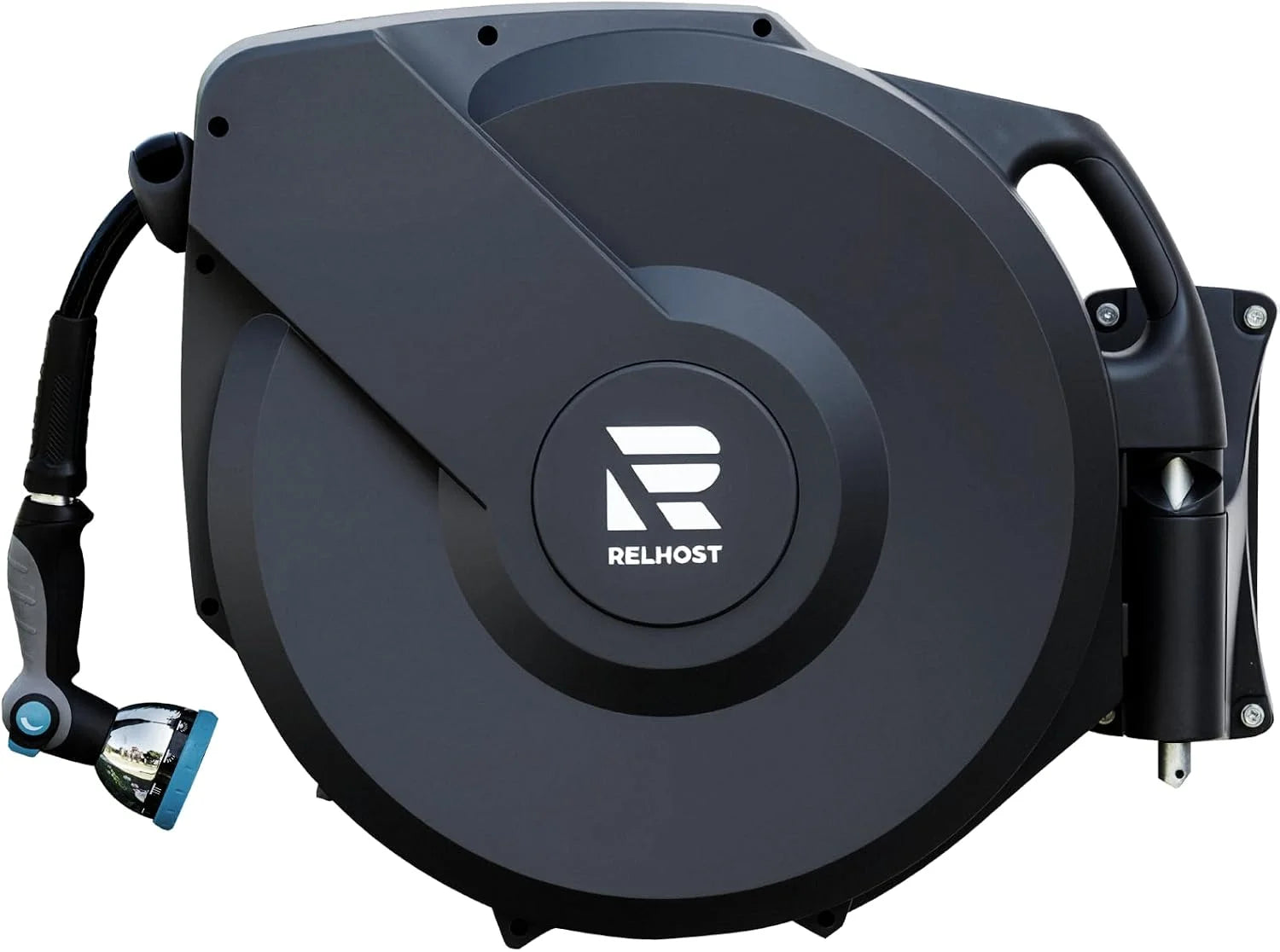 New Arrivals Retractable Garden Hose Reel, 5/8 in x 100 ft Wall Mount Heavy Duty Hose Reel with Any-Length Lock - Image 3