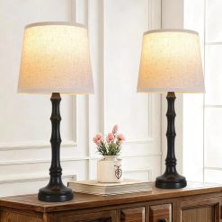 Alternative view of New Arrivals Modern Farmhouse Table Lamp Bedside Reading Lamps Living Room End Tables Set Lamps for Night Stands Bedroom