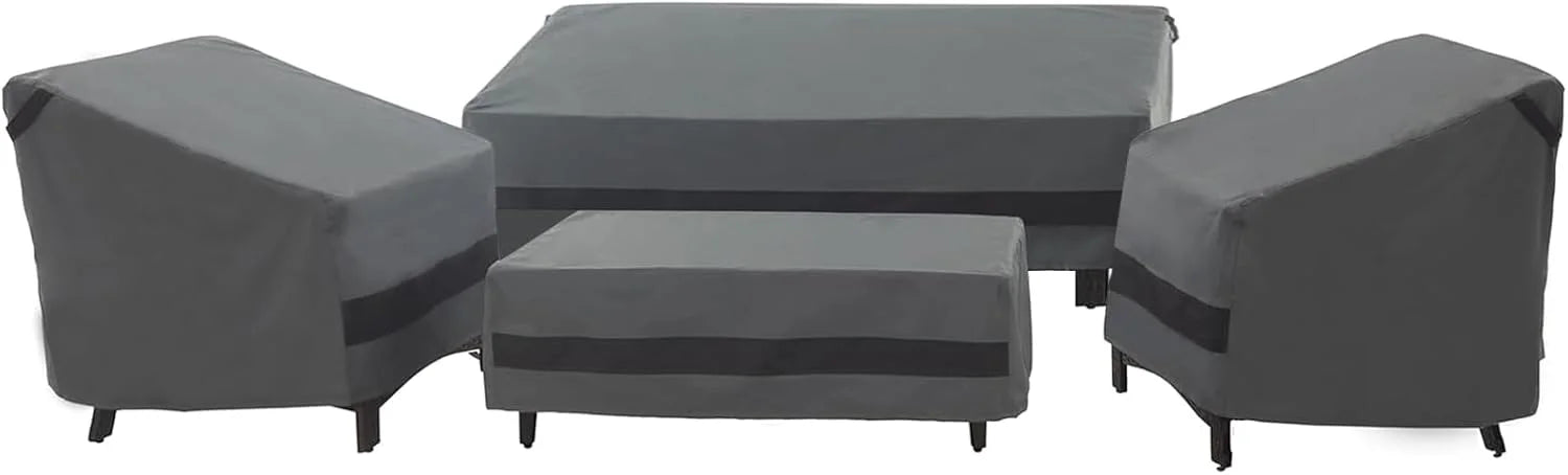 New Arrivals Patio Furniture Cover Set Waterproof 4 Piece Beige Large - Image 3