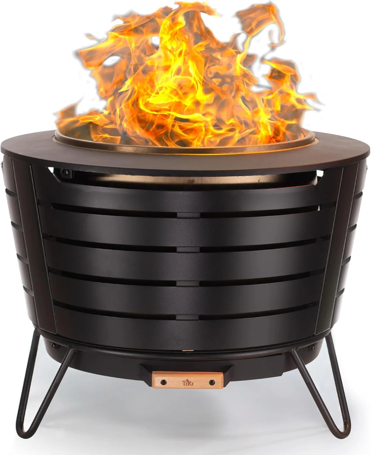 New Arrivals Patio Smokeless Fire Pit, 25 in Wood Burning Fire Pit with Cover - Image 2