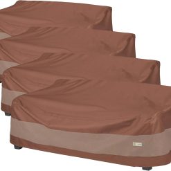 New Arrivals Ultimate Patio Loveseat Couch Cover, 54W x 37D x 35H, Mocha Cappuccino, Patio Furniture Covers