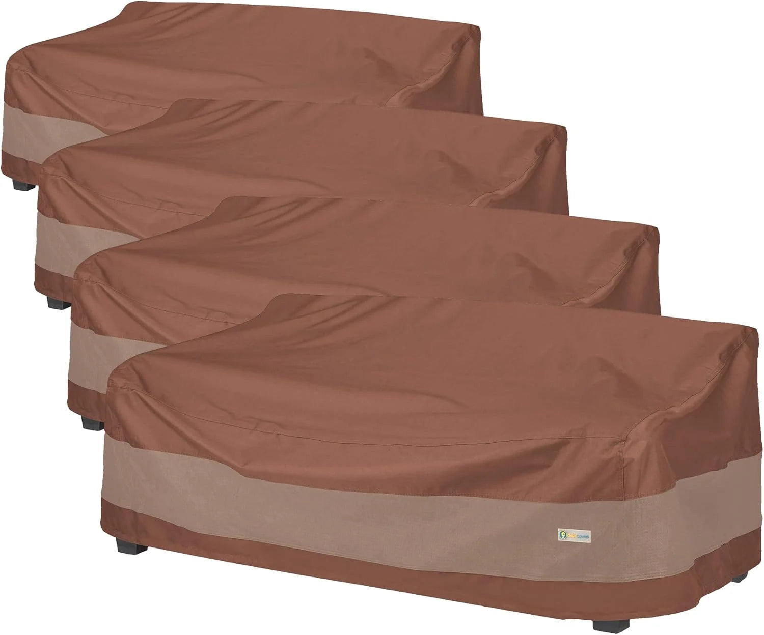 New Arrivals Ultimate Patio Loveseat Couch Cover, 54W x 37D x 35H, Mocha Cappuccino, Patio Furniture Covers