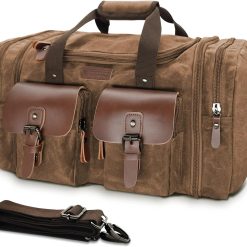 Wildroad Waxed Canvas Duffle Bag " 50L Waterproof Weekender Overnight Travel Bag bifanuoyard
