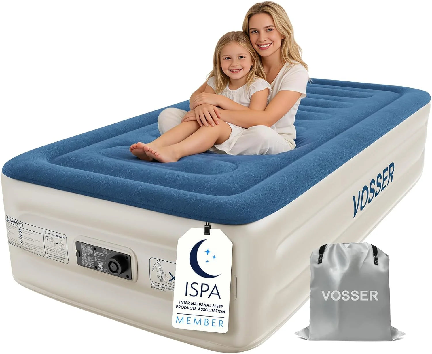 New Arrivals Queen Air Mattress with Built-in Pump, 18" Raised Blow Up Mattress, Flocked Top Inflatable Mattress for Home - Image 7