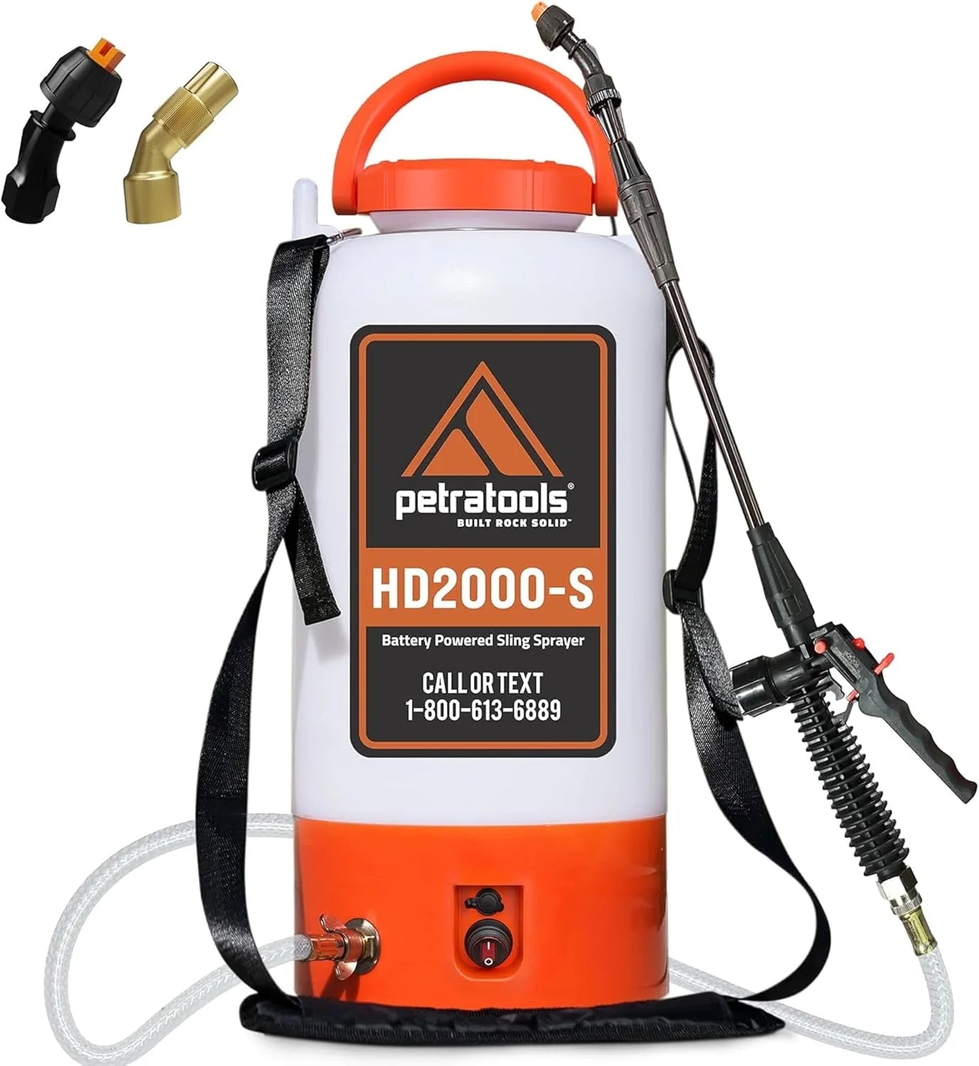 HD2000-S 2 Gallon Battery Powered Garden Sprayer, 2 Hour Runtime, Rechargeable Weed Sprayer w/ 4 Ft Hose