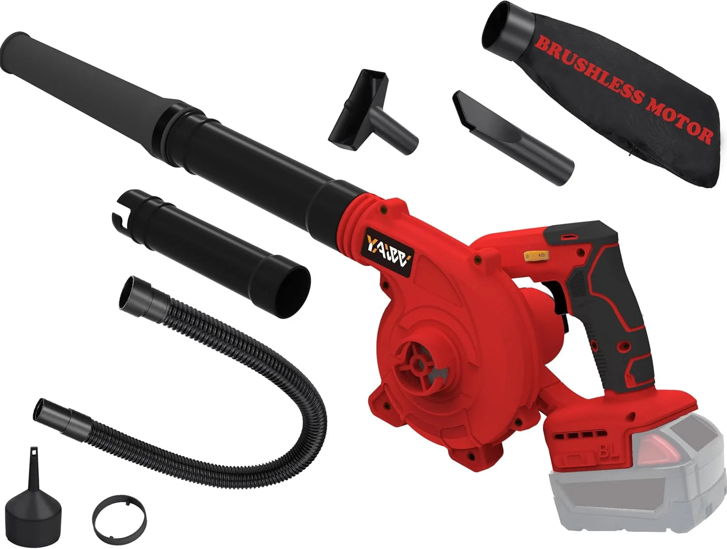 Cordless Leaf Blower for Dewalt 20V Max Battery, Electric Jobsite Air Blower with Brushless Motor - Image 2