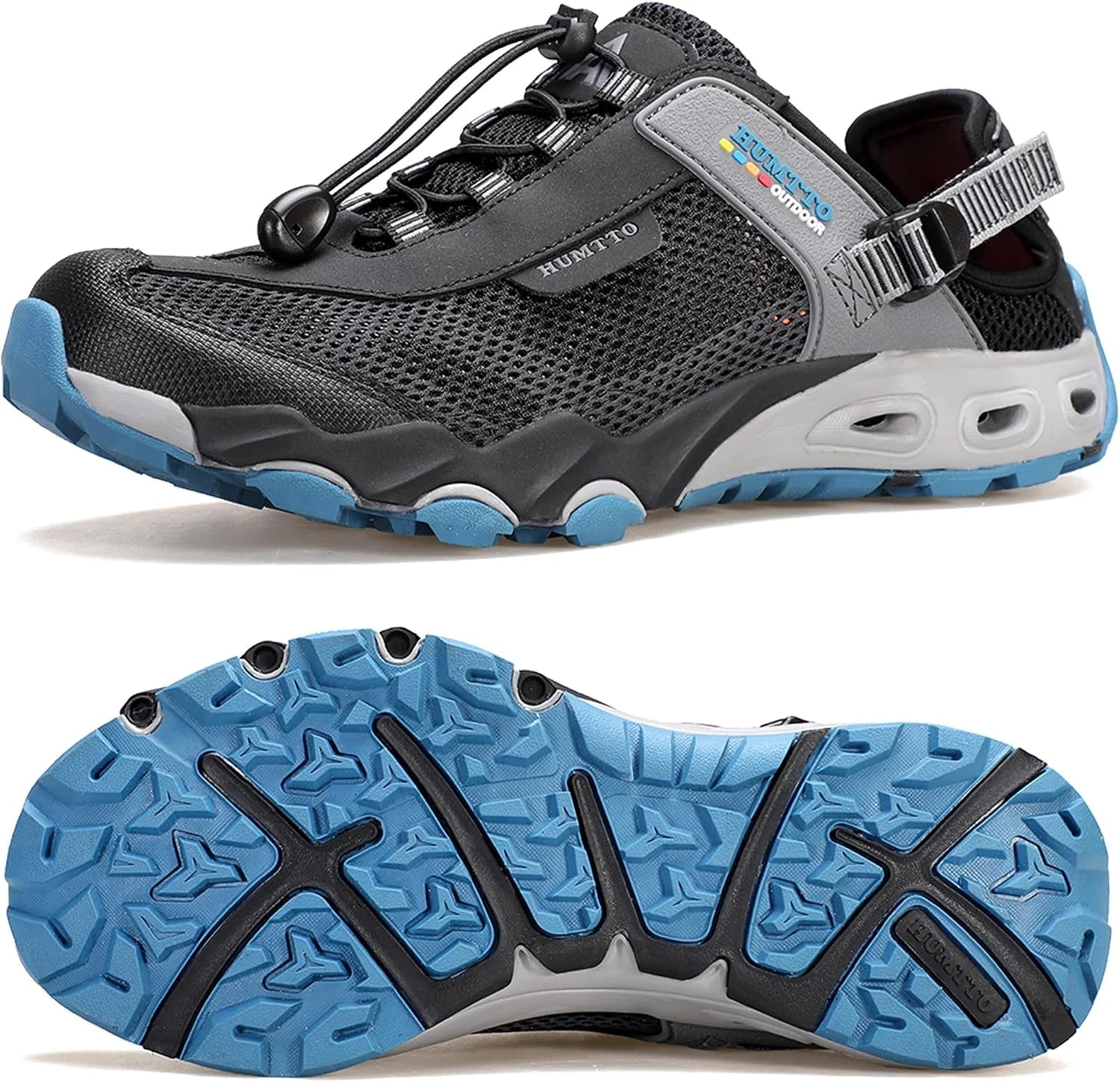 New Arrivals HUMTTO Men鈥檚 Amphibious Water Shoes " Hiking Sandals for Men Outdoor Water Sandal Closed Toe Non-Slip River Shoes Summer Quick Drying Aqua