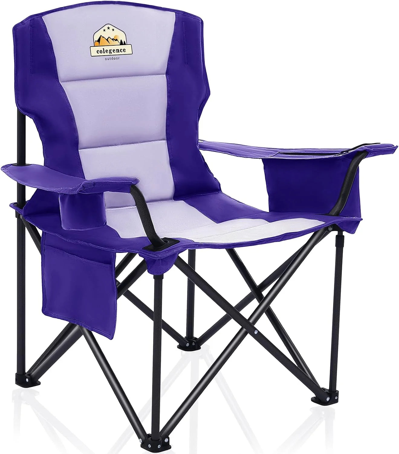 New Arrivals Oversized Heavy Duty Camping Chairs 2 Pack, 450 LBS Support Extra Wide Folding Portable Outdoor Chair - Image 7