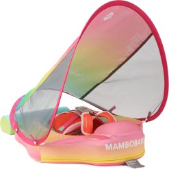 Alternative view of Mambobaby Float Self-Inflating Baby Pool Floats Hammock with Canopy, Compressible Folding Baby Floating Bed bifanuoyard