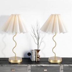 New Arrivals Pleated Table Lamp, Modern Lamp for Bedroom Home Office Decor