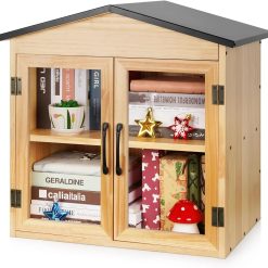 Alternative view of Exttlliy 2-Tier Outdoor Library Outdoor Book Box Storage, 20x14x21 Inch
