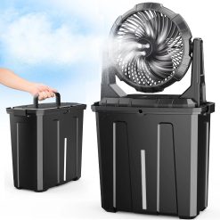 Alternative view of Ausic Portable Misting Fan, 9L 10-inch Outdoor Mist Fans for Outside Patios Cooling, 20000mAh Rechargeable Battery Fan with Water Box
