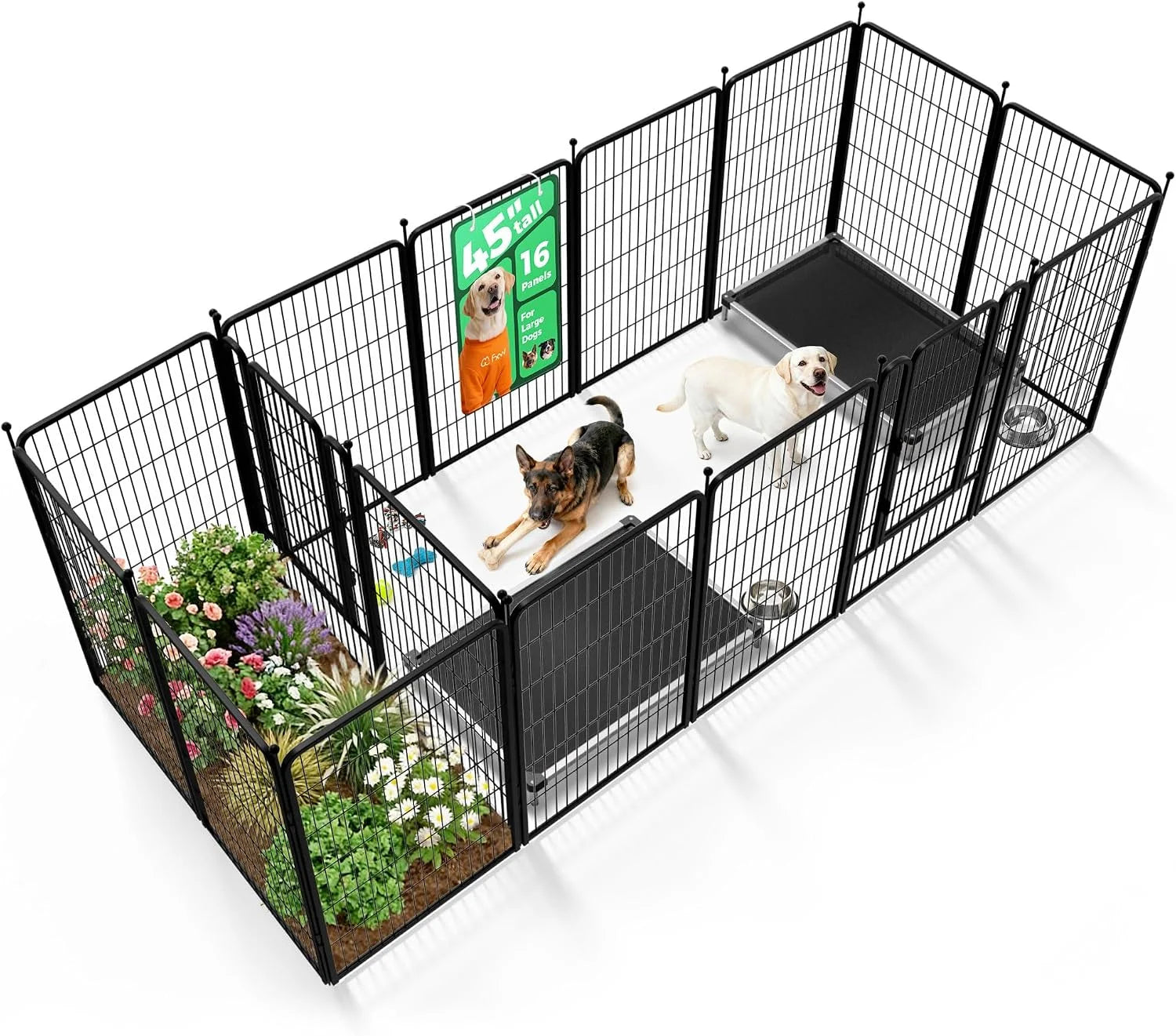 New Arrivals Rollick Dog Playpen, Indoor, 24 H, 8 Panels - Image 47