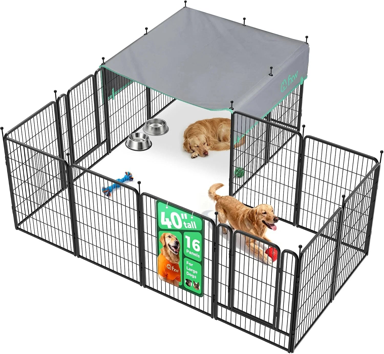 New Arrivals Rollick Dog Playpen, Indoor, 24 H, 8 Panels - Image 86