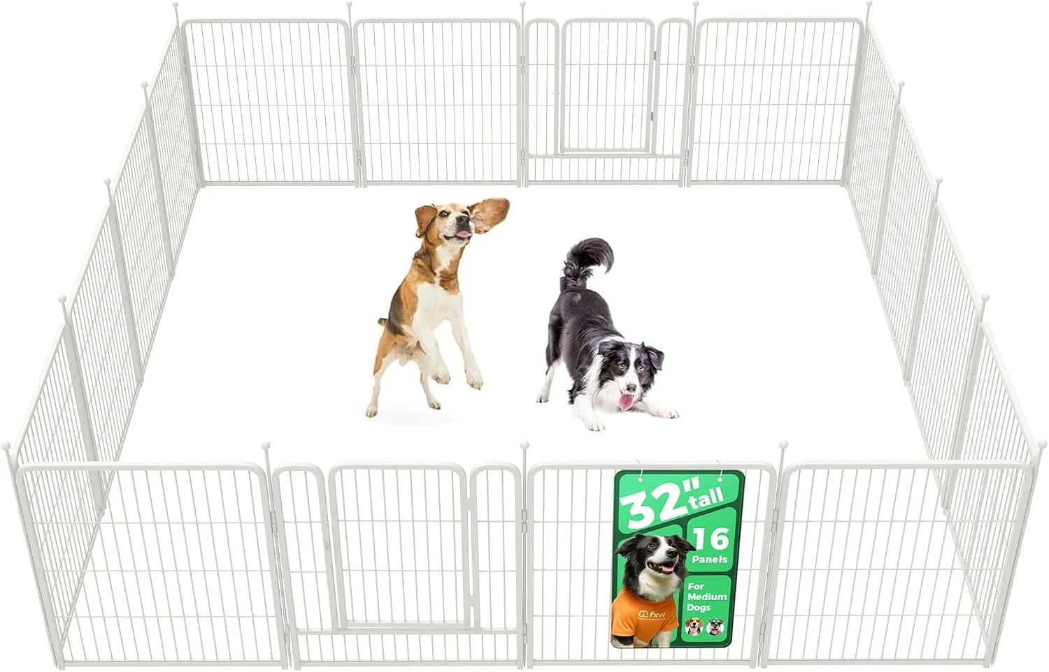 New Arrivals Rollick Dog Playpen, Indoor, 24 H, 8 Panels - Image 77