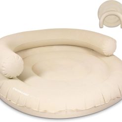 Alternative view of SWIMLINE Solstice Fabric Covered Pool Float Mattress Red Lounger Raft for Adults & Kids I Comfortable Head Back Rest & bifanuoyard