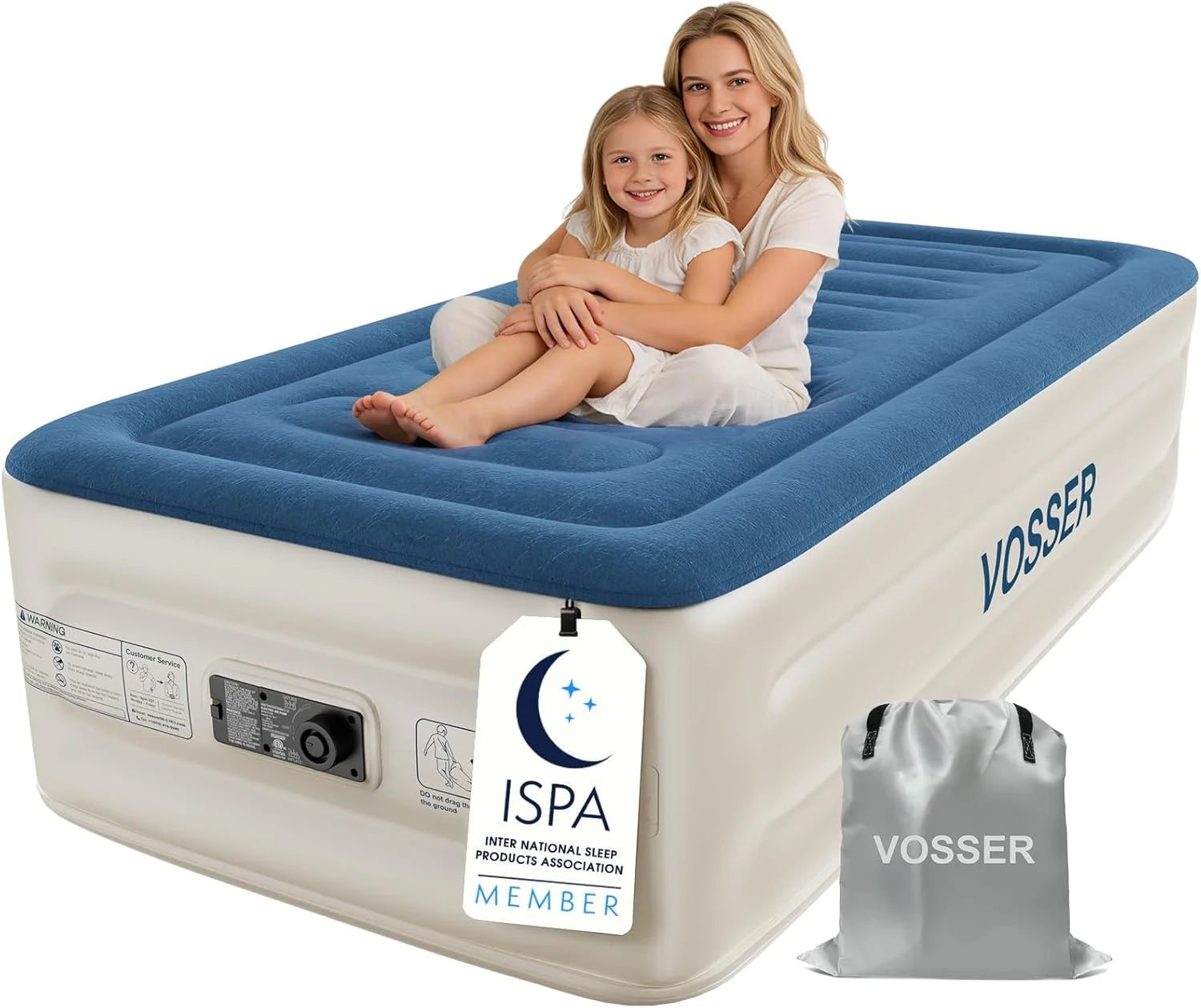 New Arrivals Queen Air Mattress with Built-in Pump, 18" Raised Blow Up Mattress, Flocked Top Inflatable Mattress for Home - Image 6
