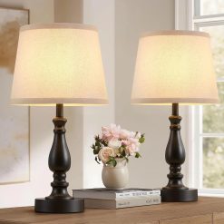 Alternative view of Lamps for Bedroom Set of 2, Dimmable, Bulb Included