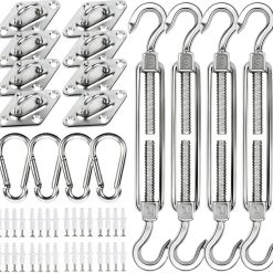 Alternative view of yofit 80Pcs Shade Sail Hardware Kit 6 inch for Triangle Rectangle Sun Shade