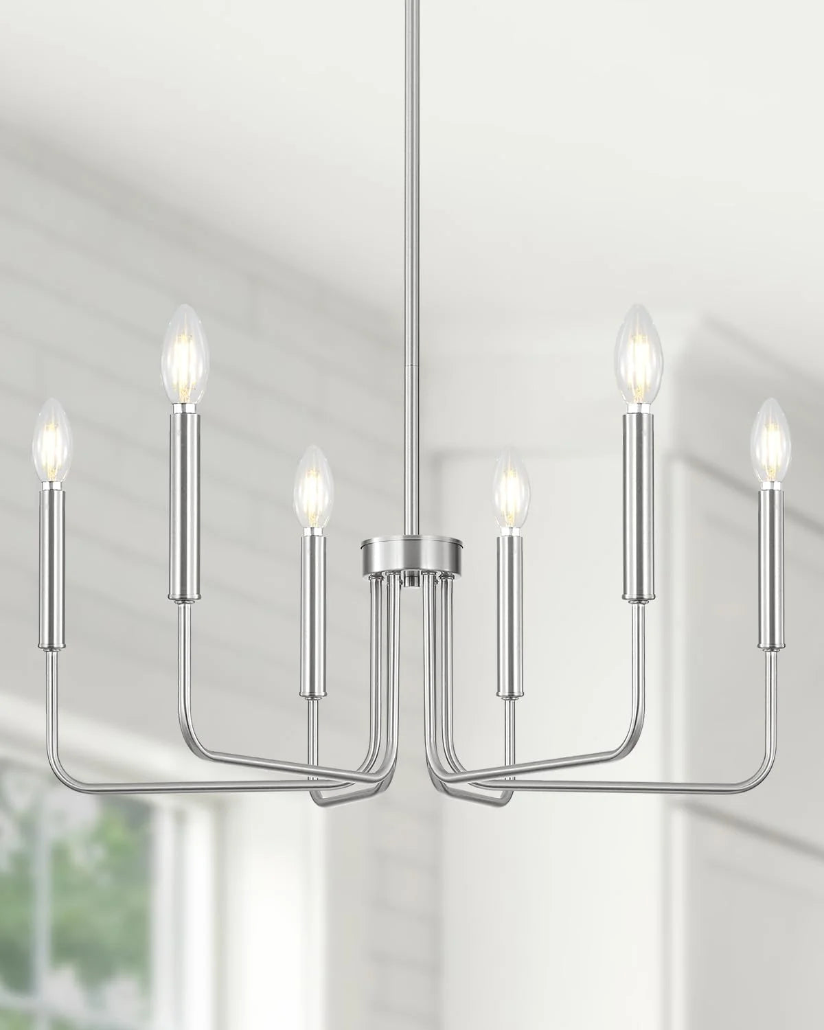 Yunnix 6 Light Champagne Bronze Chandelier, Farmhouse Chandelier for Dining Room Light Fixture Hanging bifanuoyard - Image 11