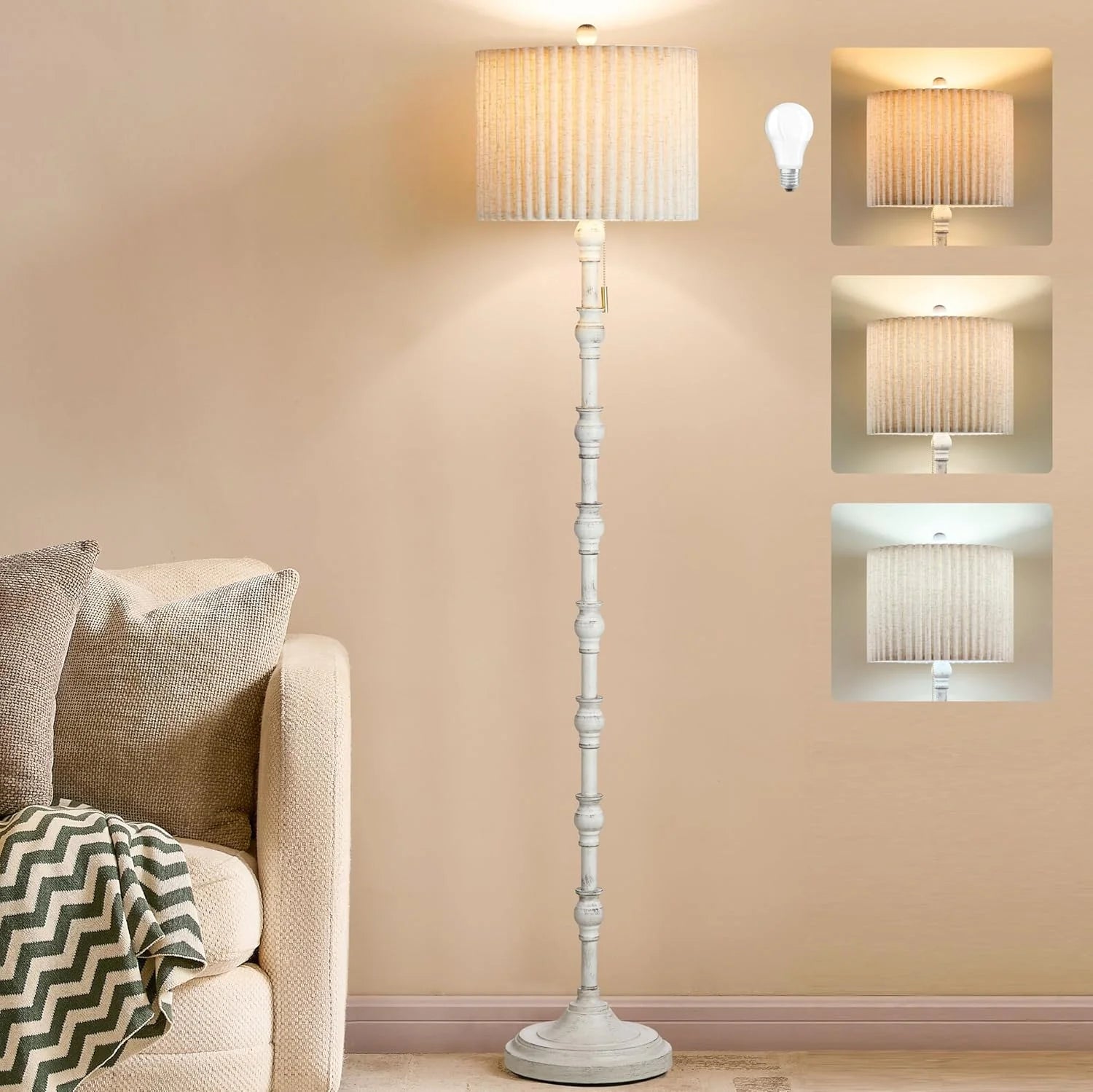 Leasgy 63.5” Floor Lamp, 3-Color Temperature, Pull Chain, Bulb Included bifanuoyard - Image 2
