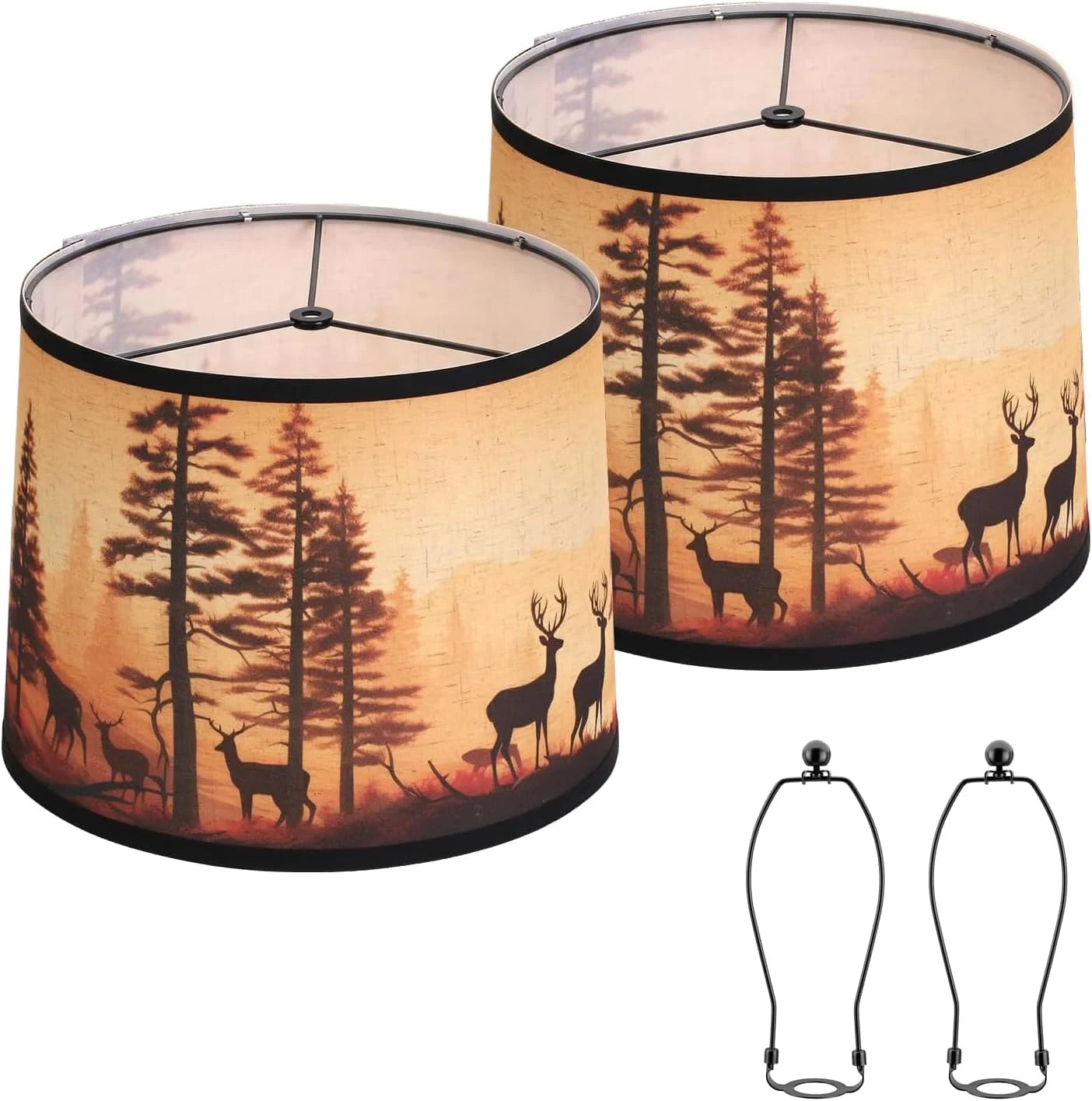 Rustic Deer Printed Empire Lamp Shades Set of 2 bifanuoyard - Image 10