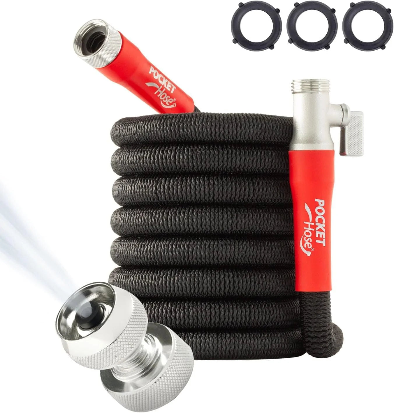 New Arrivals Hose 100 FT Silver Bullet 2.0 Expandable Garden Hose w/Turbo Shot Nozzle, AS SEEN ON TV - Image 2