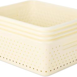 Alternative view of Decorative BPA-Free Plastic Storage Baskets, 9.9 x 7.4 x 4.16 inches, Grey, 6-Pack bifanuoyard