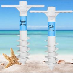 New Arrivals AMMSUN Beach Umbrella Sand Anchor Heavy Duty Outdoor Umbrellas Auger Base
