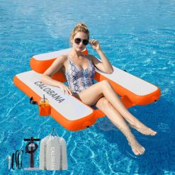 Alternative view of CALOBANA Inflatable Floating Chair, Heavy Duty Pool Floats Adult Lounger with Cup Holder bifanuoyard