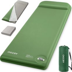 New Arrivals Self-Inflating Sleeping Pad with Built-in Foot Pump, 3 Memory Camping Mattress Pad, Quiet & 9.5 R-Value Insulated