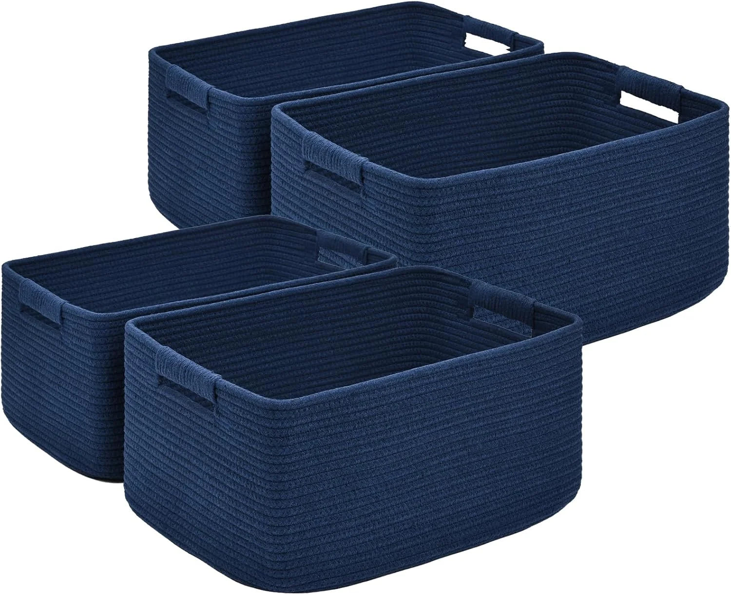 2 Pack Large Storage Basket for Organizing, 17.5x13x7 Woven Basket for Shelves, Closet Cube Storage Bins with bifanuoyard - Image 16