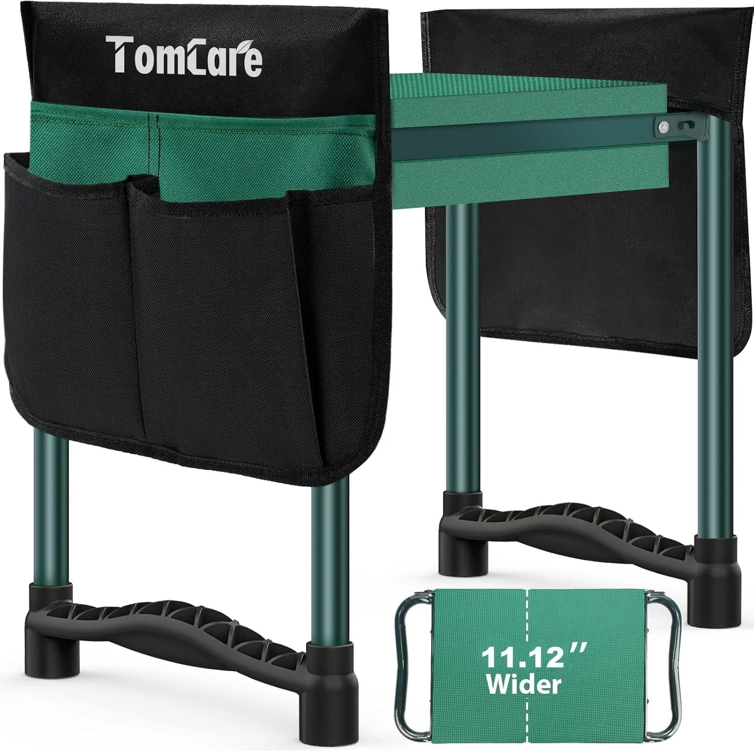 TomCare Garden Kneeler and Seat 11.12" Wider Larger Soft Kneeling Pad Garden Bench with 2 Large Tool Pouches Heavy Duty bifanuoyard - Image 5