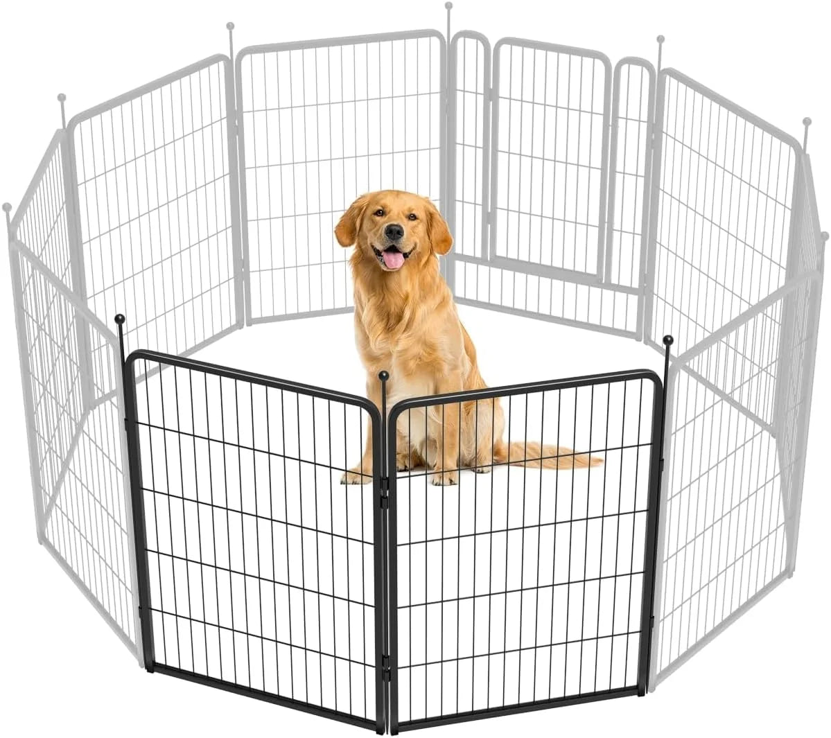 New Arrivals Rollick Dog Playpen, Indoor, 24 H, 8 Panels - Image 94