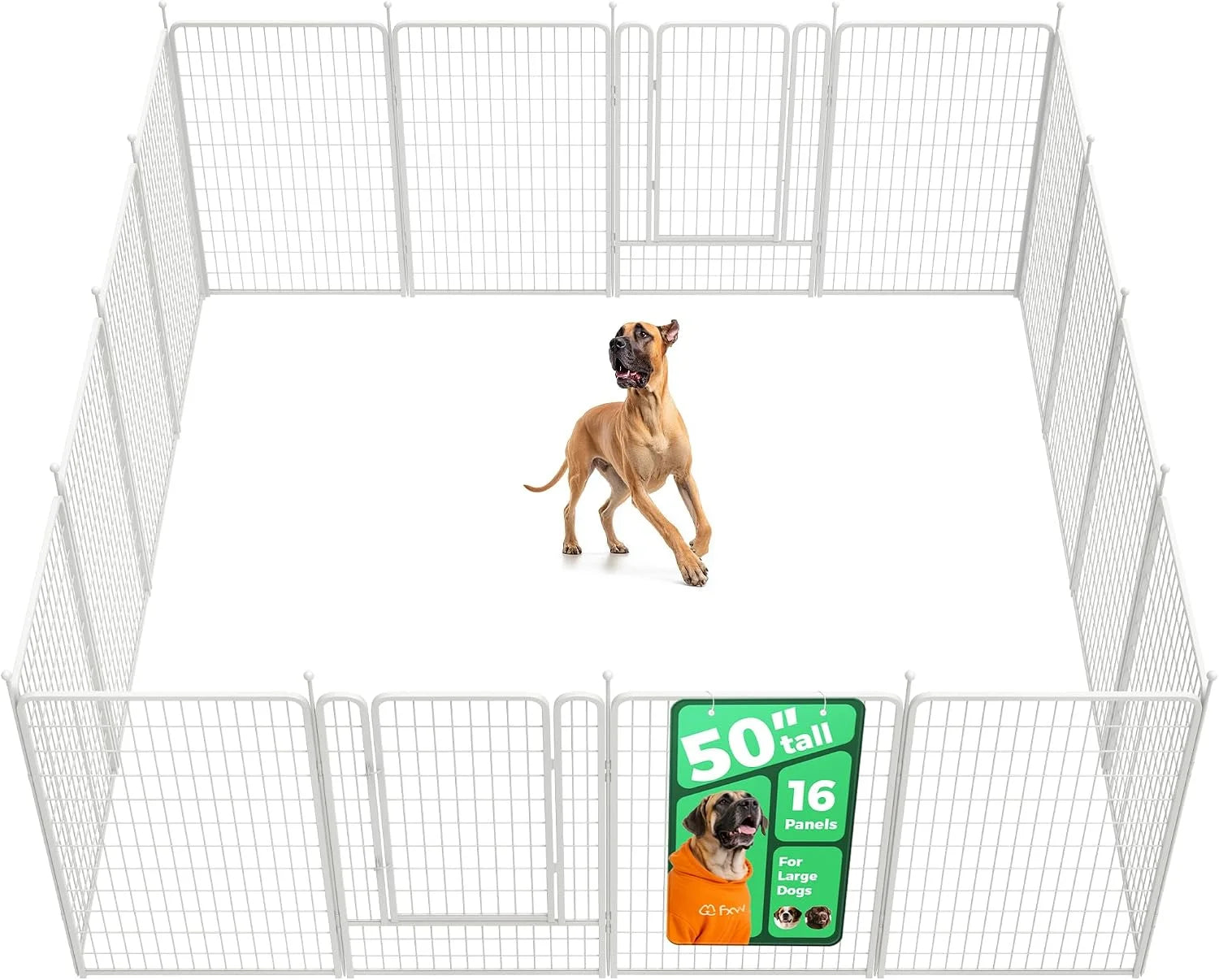 New Arrivals Rollick Dog Playpen, Indoor, 24 H, 8 Panels - Image 29