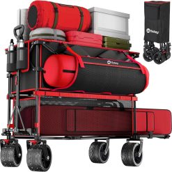 Alternative view of Sekey 500LBS Heavy Duty Double Decker Wagon with Extender, 400L Large Capacity Collapsible Garden Cart Fits 10x10 Canopy