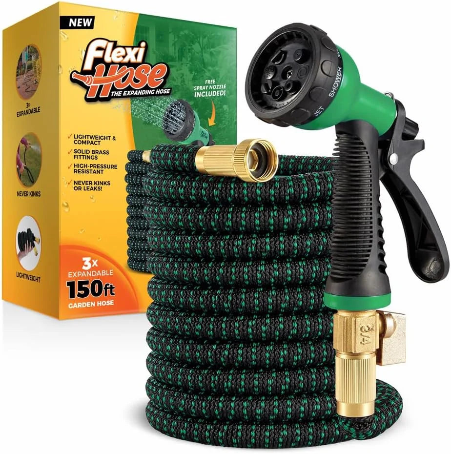 New Arrivals Hose with 8 Function Nozzle, 50FT " Lightweight Expandable Garden Hose, No-Kink Flexibility