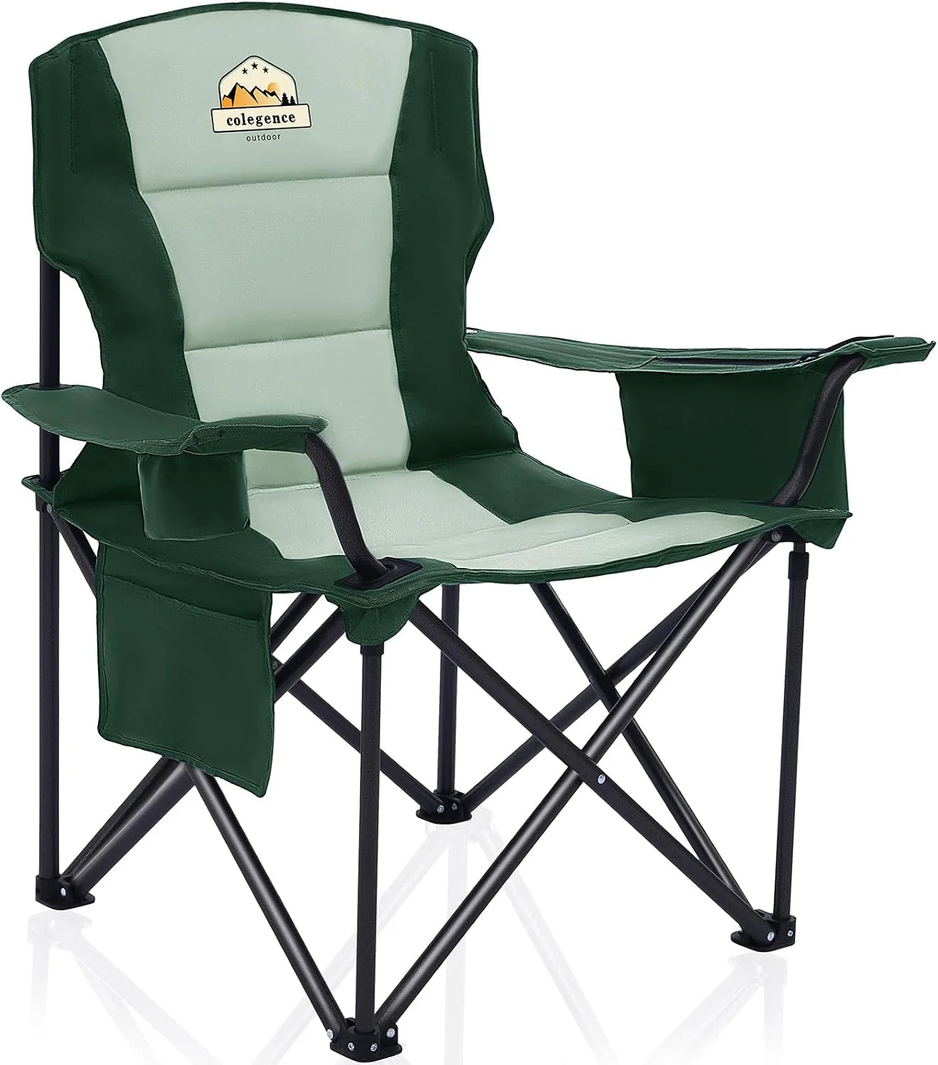New Arrivals Oversized Heavy Duty Camping Chairs 2 Pack, 450 LBS Support Extra Wide Folding Portable Outdoor Chair